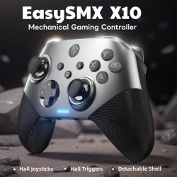 EasySMX X10 Tri-Mode Wireless Controller with Mechanical Buttons (Purple)